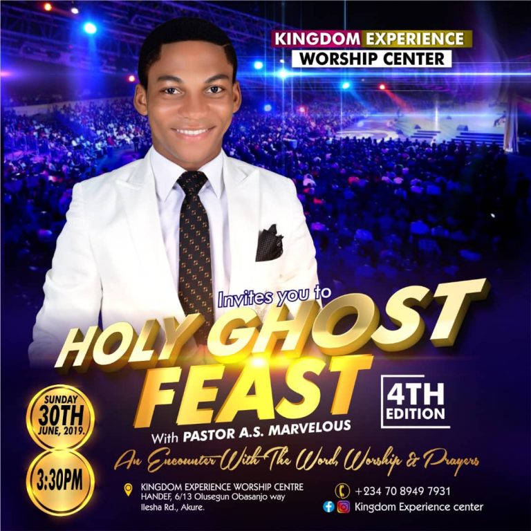 Kingdom Experience Worship Center to Hold Monthly Holy Ghost Feast